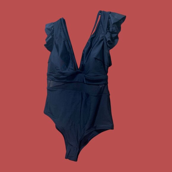 CUPSHE - Women's High Coverage One Piece Swimsuit - Black - OX - Picture 12 of 12